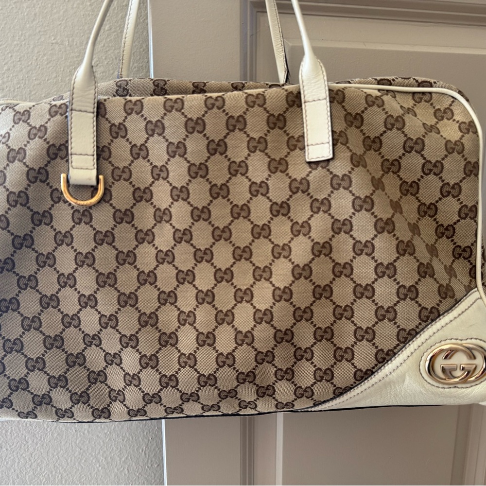 Gucci Beige and Cream Tote Bag